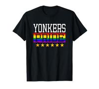 Yonkers Pride New York Gay Lesbianas Queer LGBT Rainbow Flag Camiseta