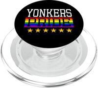 Yonkers Pride New York Gay Lesbianas Queer LGBT Rainbow Flag PopSockets PopGrip para MagSafe