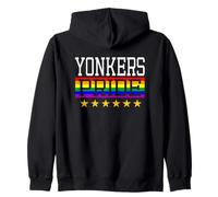 Yonkers Pride New York Gay Lesbianas Queer LGBT Rainbow Flag Sudadera con Capucha
