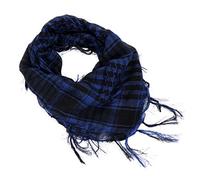 YONKOUNY Pañuelo Cuello Shemagh Algodón Moda Unisex árabe Bufanda Mantón Casual Miltec Militar Pañuelo Palestino Para Desert Esquí Ciclismo Senderismo (Azul Real)