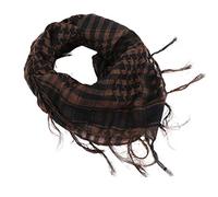 YONKOUNY Pañuelo Cuello Shemagh Algodón Moda Unisex árabe Bufanda Mantón Casual Miltec Militar Pañuelo Palestino Para Desert Esquí Ciclismo Senderismo (Café)