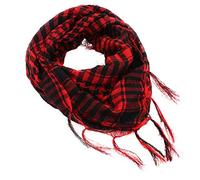 YONKOUNY Pañuelo Cuello Shemagh Algodón Moda Unisex árabe Bufanda Mantón Casual Miltec Militar Pañuelo Palestino Para Desert Esquí Ciclismo Senderismo (Rojo)