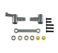 YONMFRDS Accesorio De Coche RC para MJX para Hyper GO 14209 14210 H14BM 1/14 Conjunto Dirección Metal con Cojinetes Accesorios Piezas Automóvil RC Actualizaciones Y Reemplazos Uso(Gray)