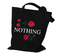 YONMLEDO Bolso Tote De Lona Estampada Bolsa de mano de lona con estampado de flores silvestres de acuarela, bolsa de comestibles reutilizable, regalo ideal for el transporte diario