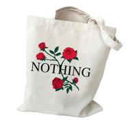 YONMLEDO Bolso Tote De Lona Estampada Bolsa de mano de lona con estampado de flores silvestres de acuarela, bolsa de comestibles reutilizable, regalo ideal for el transporte diario
