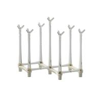 YONMLEDO Soporte Tazas Cafe Rejilla de secado de tazas retráctil, soporte for escurridor de botellas, secador de bolsas de plástico con fondo antideslizante(White)