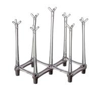 YONMLEDO Soporte Tazas Cafe Rejilla de secado de tazas retráctil, soporte for escurridor de botellas, secador de bolsas de plástico con fondo antideslizante(Grey)