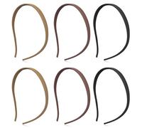 YONOY 6 diademas de plástico diseñadas para gafas, sin presión, sin dolor de cabeza, cómodas diademas finas para mujer, antideslizantes (negro, caqui, café)