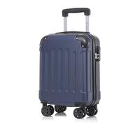 YONSLY Maleta de Cabina con Ruedas Desmontables, 4 Ruedas Giratorias de 360°, Carcasa Rígida, Cerradura de Combinación, Asa Telescópica (Azul Oscuro, S)
