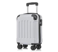 YONSLY Maleta de Cabina con Ruedas Desmontables, 4 Ruedas Giratorias de 360°, Carcasa Rígida, Cerradura de Combinación, Asa Telescópica (Plata, S)