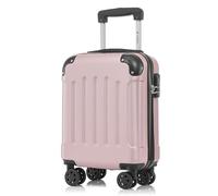 YONSLY Maleta de Cabina con Ruedas Desmontables, 4 Ruedas Giratorias de 360°, Carcasa Rígida, Cerradura de Combinación, Asa Telescópica (Oro Rosa, S)