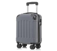 YONSLY Maleta de Cabina con Ruedas Desmontables, 4 Ruedas Giratorias de 360°, Carcasa Rígida, Cerradura de Combinación, Asa Telescópica (Gris, S)