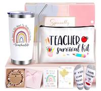 YONTINY Regalos para profesores para mujeres, regalos personalizados de agradecimiento para profesores, el mejor juego de regalo para profesores, incluye taza de viaje para profesores, bolsa de