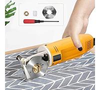 Yontwe Cortadora de tela eléctrica rotativa Tijeras Eléctricas para Tejidos con Espesor de Corte de 1 para tela, cuero y alfombra con cuchillas