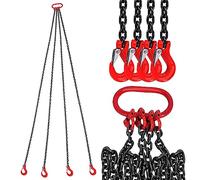 Yontwe Elevador de Tambor Industrial 2T 2m 4 Cadenas para Grúa de Montacargas con Ganchos