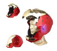 YONTYEQ Iron Hero MK 5 1:1 - Casco portátil - Voz, táctil y Control Remoto con Ojos LED, Efectos de Sonido realistas, Cosplay, exhibición y Figuras coleccionables para Hombres y