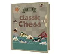 Yonuaret Ajedrez para principiantes, Libro de notación de ajedrez, Juego de ajedrez plegable clásico, Actividades familiares, manualidades y juegos para niños, adultos, viajes, hogar, escuela, fiesta,