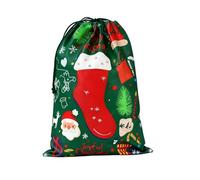 Yonuaret Bolsas sorpresa navideñas, bolsas de tela no tejida con cordón, bolsas de regalo para fiestas navideñas, fiestas de invierno, celebraciones, comida, dulces, galletas y pequeños juguetes