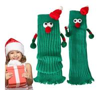 Yonuaret Calcetines magnéticos navideños - Medias creativas y festivas, par de calcetines magnéticos para tomarse de las manos | Para niños, parejas, familia, hogar, Halloween y vacaciones