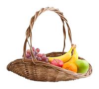 Yonuaret Cesta De Frutas Para Cocina - Cesta De Organización Y Almacenamiento Para Arreglos Florales De Mimbre,Accesorios De Cocina Y Contenedores Grandes Para Fruta, Verdura Organización