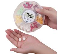 Yonuaret Dispensador Automático De Pastillas Inteligente,Pastillero con Alarma - 7 Compartimentos Portátil Para Adultos Mayores, Clínicas, Viajes Y Residencias Geriátricas
