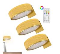 Yonuaret Foco Para Cuadros Sin Cable, Aplique Luz Cuadro Con Mando A Distancia Lampara Pared Bateria Lámpara De Pintura Que Funciona Con Batería De 3 Piezas, Para Exhibición De Arte