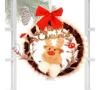 Yonuaret Juego de manualidades para coronas de Navidad - Kit de manualidades iluminado, estilo festivo en estilo rústico, para profesores de arte, propietarios de casa, iglesia, oficina, apartamento