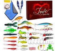 Yonuaret Juego De Señuelos De | Kit De Equipo De Y Señuelos | Cebos Crappie Trucha,para Hombres Papá dor Agua Salada Bote Lago Mar Trucha Crappie Bagre Salmón Walleye Cumpleaños