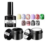 Yonuaret Kit De Gel Para Uñas | 3 Piezas Multifuncional Duradero | Kit De Diseño De Uñas Con Capa Base Y Gel Para Decoración - Para Adultos Principiantes Salon En Casa Dibujo Pintura Encaje Ola Flor