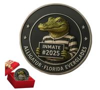 Yonuaret Moneda Coleccionable | Moneda Coleccionable de Humor con Caimán - Colección De Decoración para Exhibición En Hogar Niños Aficionados A La Historia Amantes De Florida Arte Exhibición