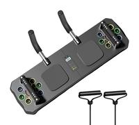 Yonuaret tabla de flexiones, tabla de ejercicios - Tabla de ejercicios multifuncional,Equipo multifuncional de Pilates con cuerda extensible y temporizador, entrenador ejercitador para mujeres y