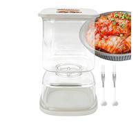 Yonuaret Tarro Para Encurtidos | Recipiente Para Fermentación De Alimentos Con Colador - Envase Hermético para Conservas - para Almacenar Avena Golosinas Ensalada Harina Azúcar Café y Más en la Cocina