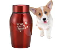 Yonuaret Urna para cenizas conmemorativa de mascotas - Urna de cremación de recuerdo pequeña de acero inoxidable - Metal duradero que comparte la urna funeraria personal para gatos domésticos y perros