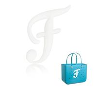 Yonuni Abalorios de letras para bolsa Bogg, bonitas letras del alfabeto compatibles con todos los modelos originales y bolsas simples del sur, accesorios de playa de goma, 3.54 x 3.94 x 0.15 inches