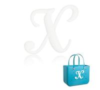 Yonuni Abalorios de letras para bolsa Bogg, bonitas letras del alfabeto compatibles con todos los modelos originales y bolsas simples del sur, accesorios de playa de goma, 3.74*3.35inch, Caucho, Sin