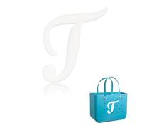Yonuni Abalorios de letras para bolsa Bogg, bonitas letras del alfabeto compatibles con todos los modelos originales y bolsas simples del sur, accesorios de playa de goma, 4.53*3.15, Caucho, Sin