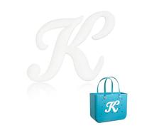 Yonuni Abalorios de letras para bolsa Bogg, bonitas letras del alfabeto compatibles con todos los modelos originales y bolsas simples del sur, accesorios de playa de goma, Caucho, Sin piedra preciosa
