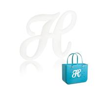 Yonuni Abalorios de letras para bolsa Bogg, bonitas letras del alfabeto compatibles con todos los modelos originales y bolsas simples del sur, accesorios de playa de goma, 4.06*4.06inch, Caucho, Sin