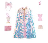 YOOCHUENG Capa Princesa para Niñas Mayores de 7 Años per Cosplay Carnaval
