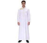 YOOCHUENG Kaftan Musulmanas para Hombre (L-XL-2XL),Abaya Hombre | Suave Holgada y Cómoda | Lavable a Máquina | Islámica Túnica de Dubái Ropa Árabe,para el Ramadán Eid Vida Cotidiana
