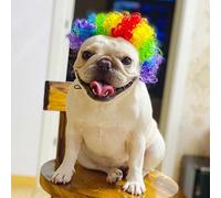 YOOCHUENG Peluca de Gato y Perro Dog Costumes,Perro Vestido de Fantasía,Disfraces para Perros Pequeños,Disfraz de Halloween Creativo para Perro,Colorido