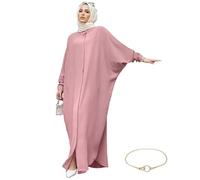 YOOCHUENG Vestidos de Oración para Mujeres Musulmanas,Abaya Jilbabs | Cómoda, Recatada, Holgada | Suave y Ligera, Lavable a Máquina | Para el Eid, Ramadan,Uso Diario, Bodas
