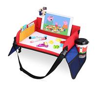 YOOFAN Mesa para Niños en la Asiento de Coche, Bandeja de Viaje Snack, Viajan Niños Play Tray, Mesa para Niños, Bandeja para Coche, Cochecito, Avión