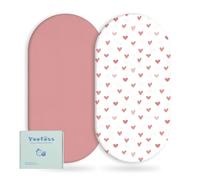 Yoofoss Juego de 2 Sábanas Bajeras Ajustables para Cuna Bebé Protector de Colchón Cubrecolchones Bebe Microfibra Suave y Transpirable 38x77 cm 41x81 cm 40x90 cm para Sabanas Capazo Cubre Colchon