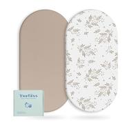 Yoofoss Juego de 2 Sábanas Bajeras Ajustables para Cuna Bebé Protector de Colchón Cubrecolchones Bebe Microfibra Suave y Transpirable 38x77 cm 41x81 cm 40x90 cm para Sabanas Capazo Cubre Colchon