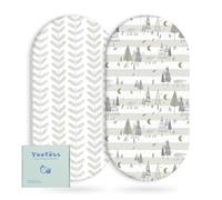 Yoofoss Juego de 2 Sábanas Bajeras Ajustables para Cuna Bebé Protector de Colchón Cubrecolchones Bebe Microfibra Suave y Transpirable 38x77 cm 41x81 cm 40x90 cm para Sabanas Capazo Cubre Colchon