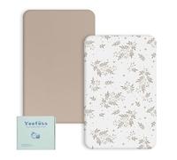 Yoofoss Juego de 2 Sábanas Bajeras Ajustables para Cuna Bebé Protector de Colchón Cubrecolchones Bebe Microfibra Suave y Transpirable 50x89 cm 50x90 cm 55x90 cm para Sabanas Capazo Cubre Colchon