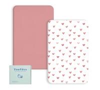 Yoofoss Juego de 2 Sábanas Bajeras Ajustables para Cuna de Bebé 60x120 cm Protector de Colchón Cubrecolchones Bebe Microfibra Suave y Transpirable para Cuna Sabanas Capazo Cubre Colchon