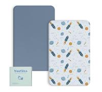 Yoofoss Juego de 2 Sábanas Bajeras Ajustables para Cuna de Bebé 60x120 cm Protector de Colchón Cubrecolchones Bebe Microfibra Suave y Transpirable para Cuna Sabanas Capazo Cubre Colchon