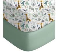 Yoofoss Juego de 2 Sábanas Bajeras Ajustables para Cuna de Bebé 70x110 cm Protector de Colchón Cubrecolchones Bebe Microfibra Suave y Transpirable para Cuna Sabanas Capazo Cubre Colchon